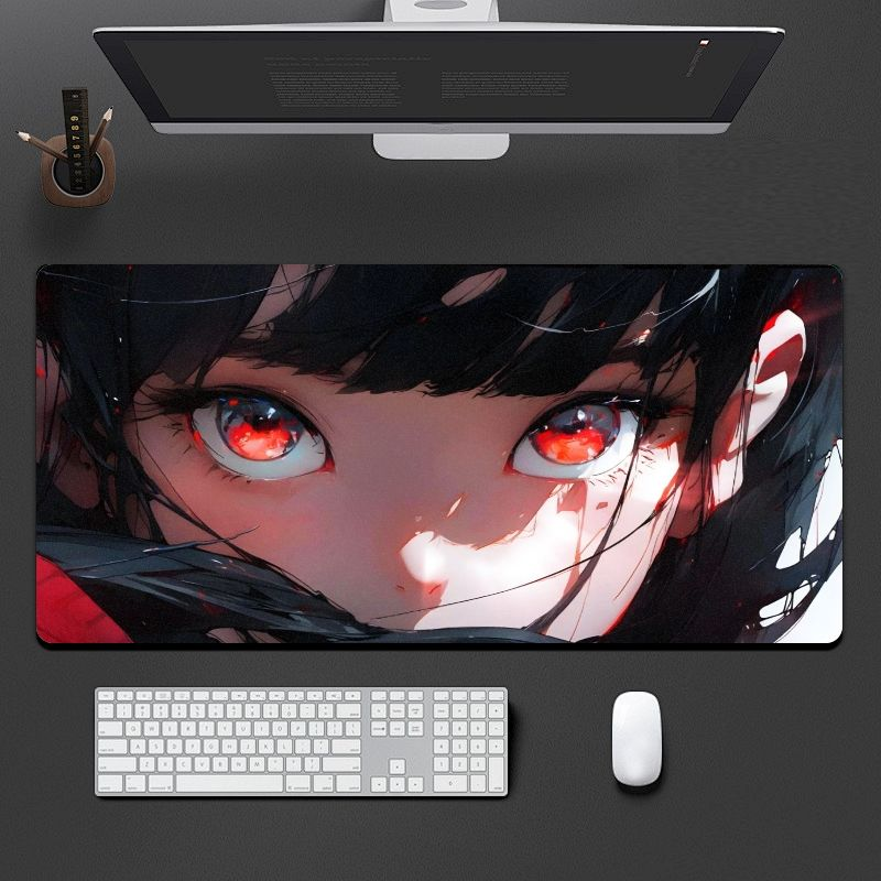 Desk Setup Girl - VIKAMA Dark Anime Red Eye Girl