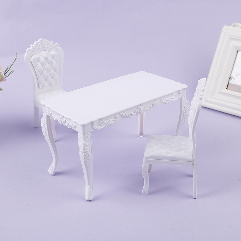 Desk Setup Office - Dollhouse 1:6 Mini Furniture Simulation Dining