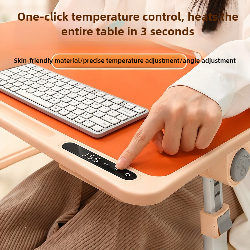 L Shaped Desk Setup - Adjustable Laptop Stand Riser Heated Keyboard
