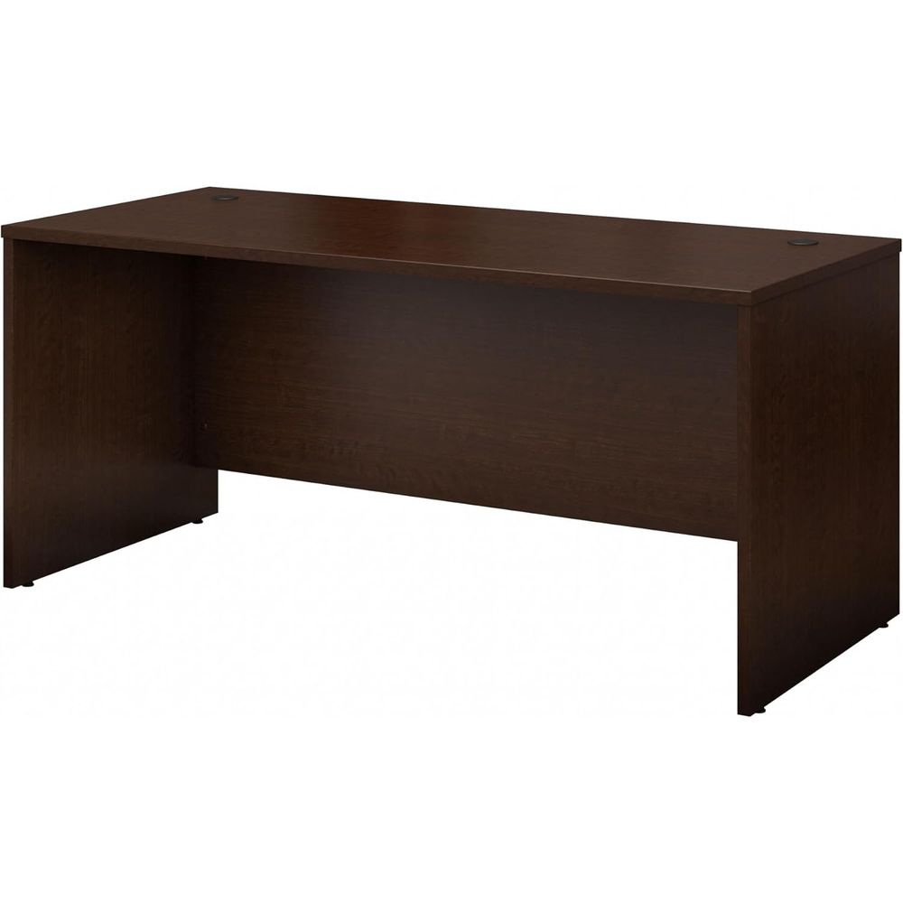 L Shaped Desk Setup - 66W Office Desk in Mocha Cherry