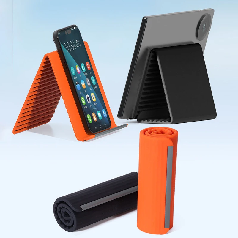 Dual Phone Holder - Portable Foldable Silicone Phone Holder Bendable
