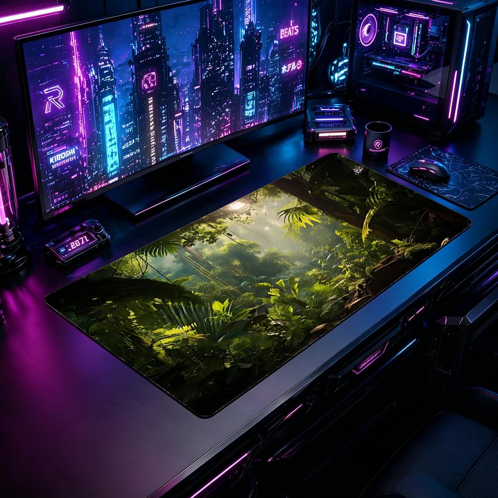 Desk Setup Nature - Nature TTropical rainforesting Mouse Pad XXL