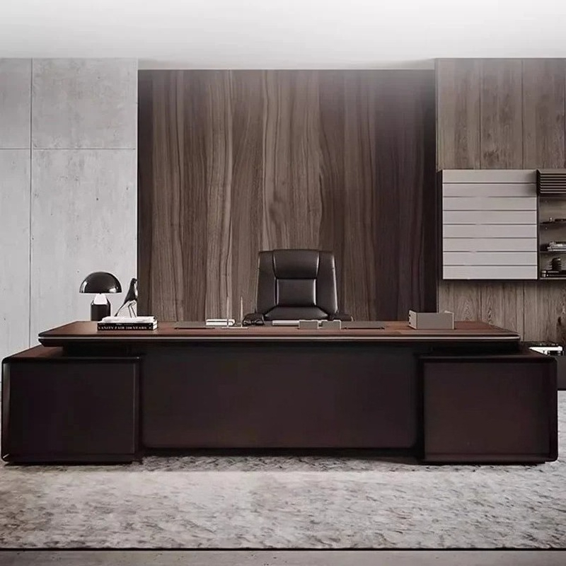 Desk Setup Office - Modern Office Storage Executive Setup Work