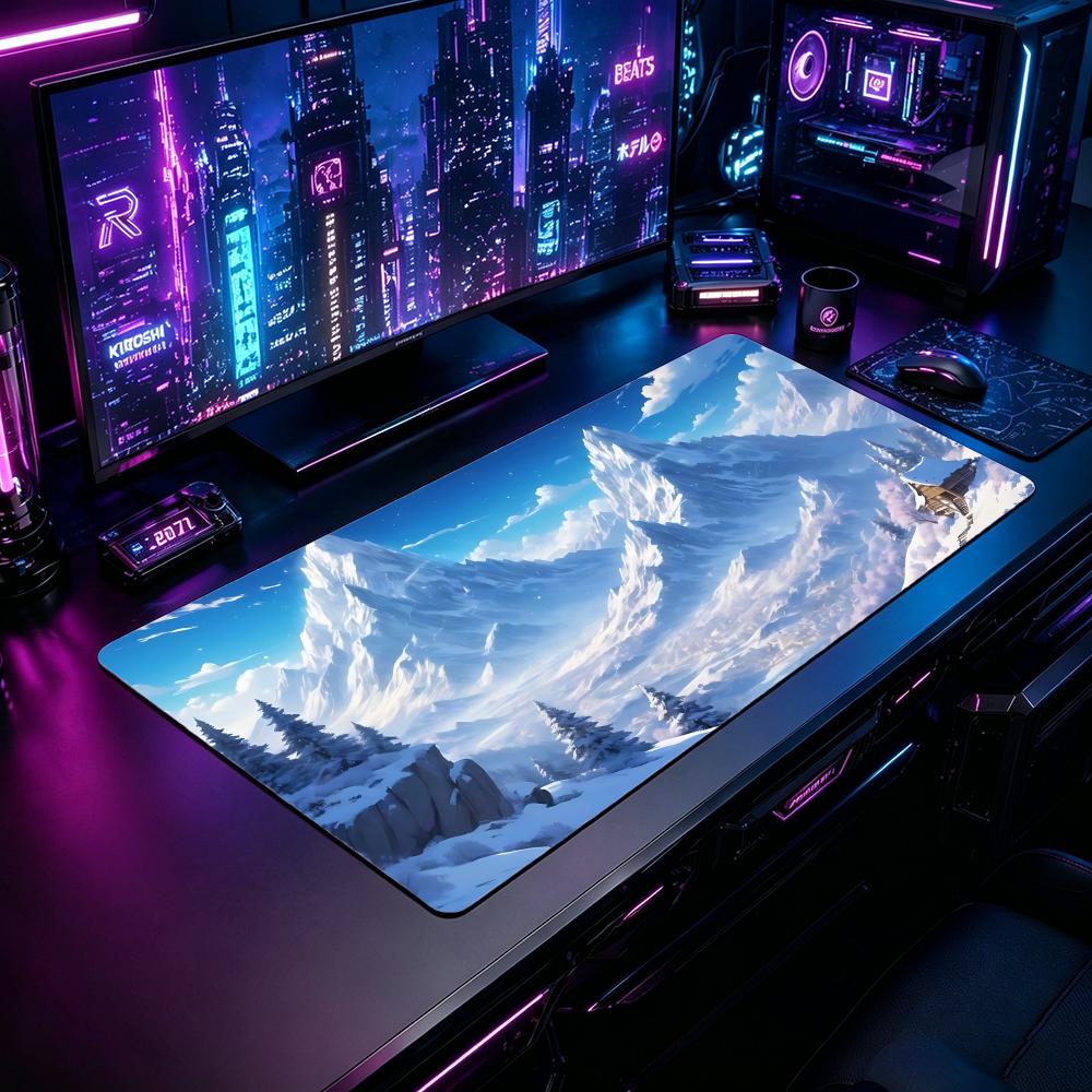 Desk Setup Nature - Nature SSnowy mountainser Gaming Mouse Pad