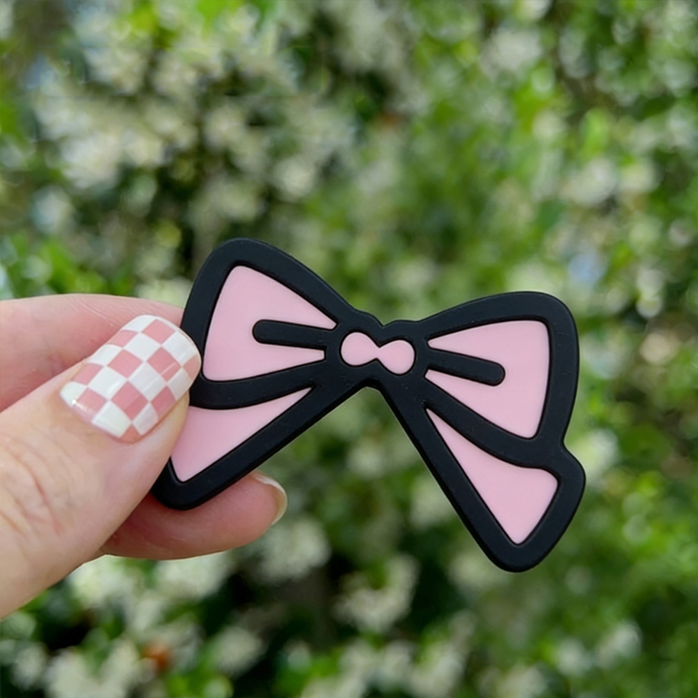 Desk Setup Girl - Cute Pink Bow Monitor Decor Kawaii