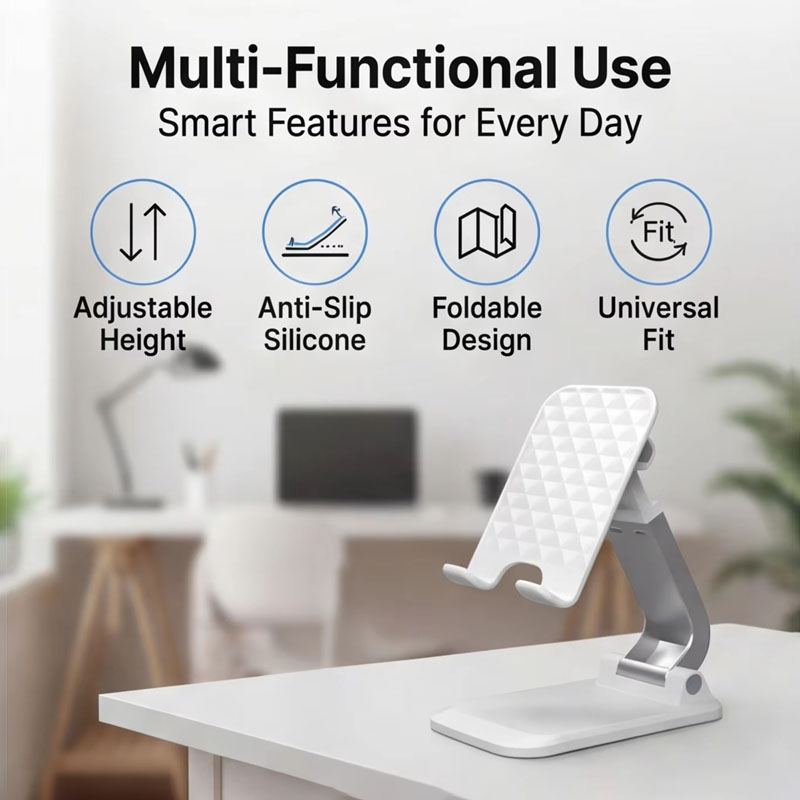 Desk Setup Stand - Desktop Phone Stand Tablet Live Streaming