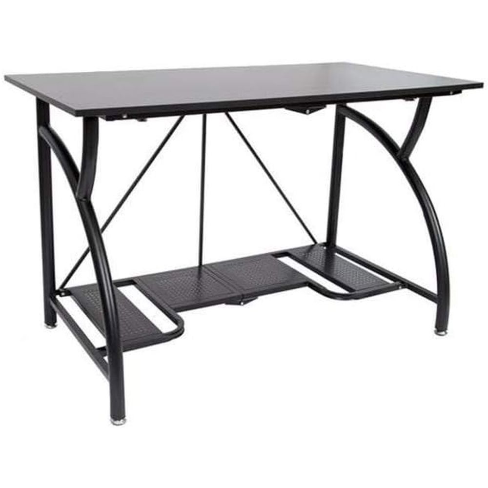 Desk Setup Black And Wood - Space-Saving Folding Desk for Home Office,