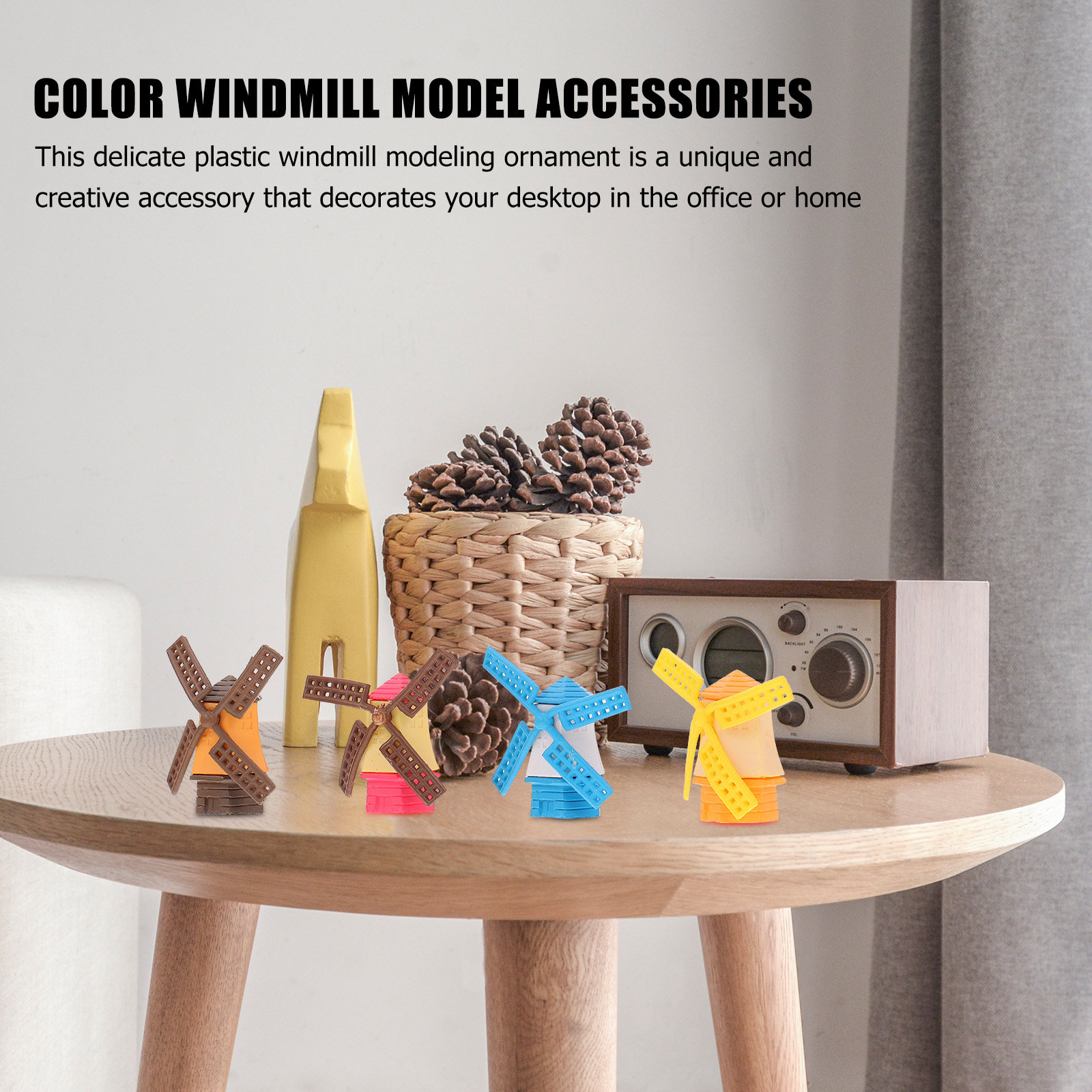 5Pcs Colorful Miniature Windmi - Desk Setup Office recensie en prijs
