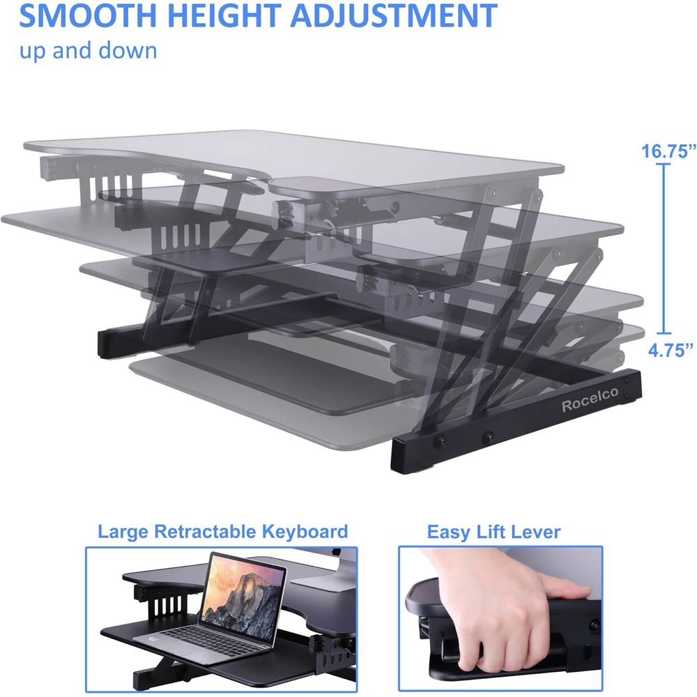 32 Adjustable Standing Desk Co - Desk Setup With Keyboard Tray recensie en prijs