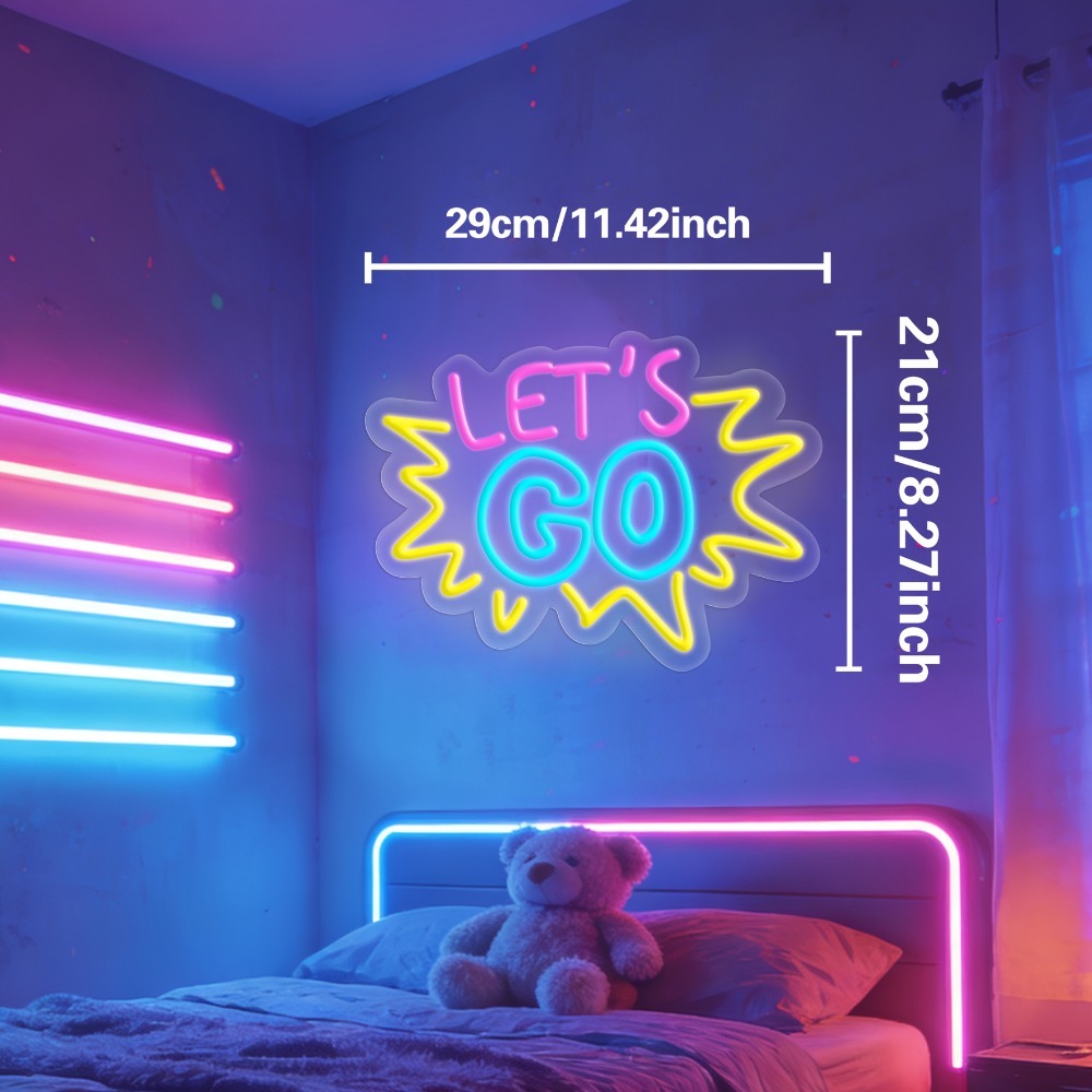 LET'S GO Multicolor LED Neon S - Desk Setup Quotes recensie en prijs