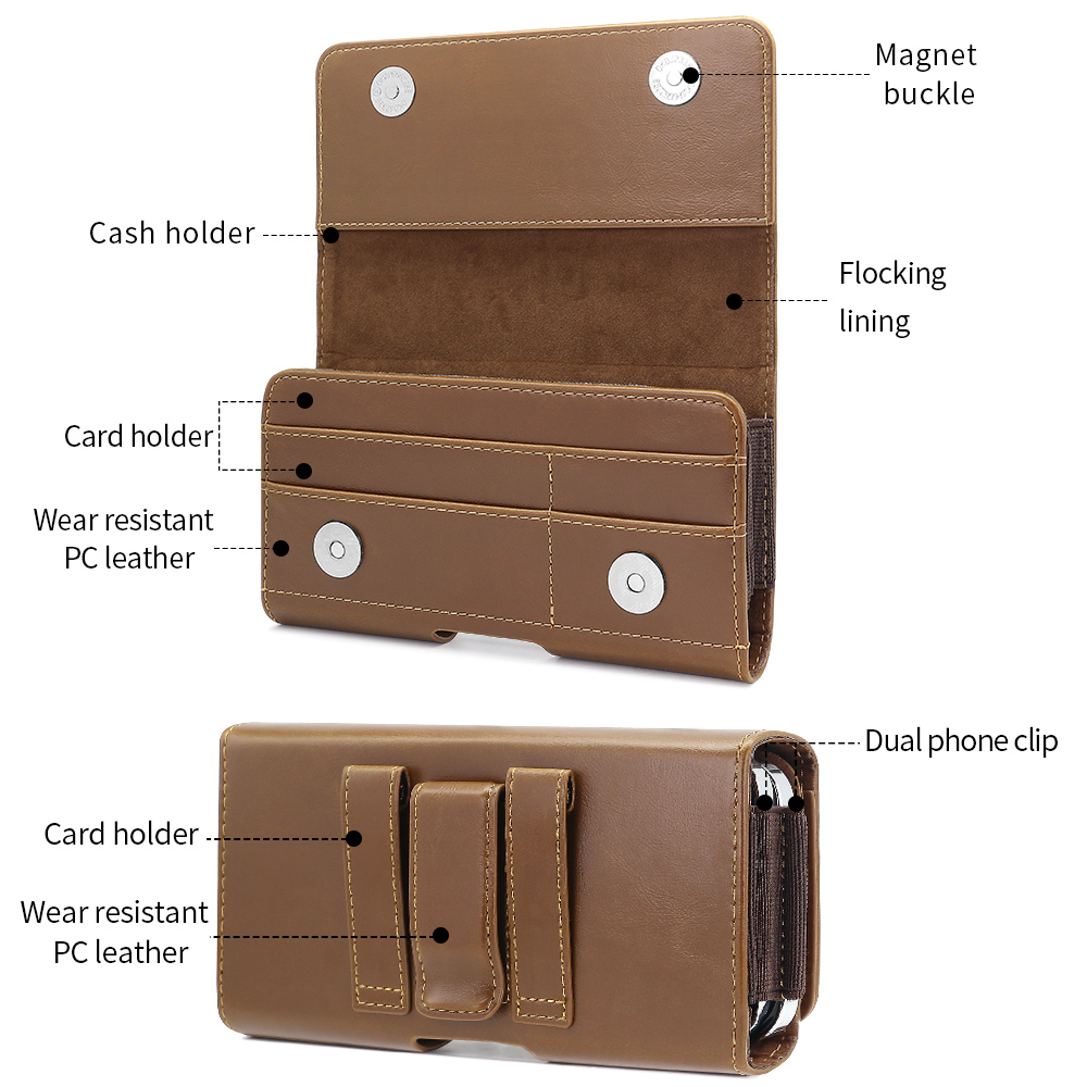 Universal Horizontal PU Leathe - Dual Phone Holder recensie en prijs