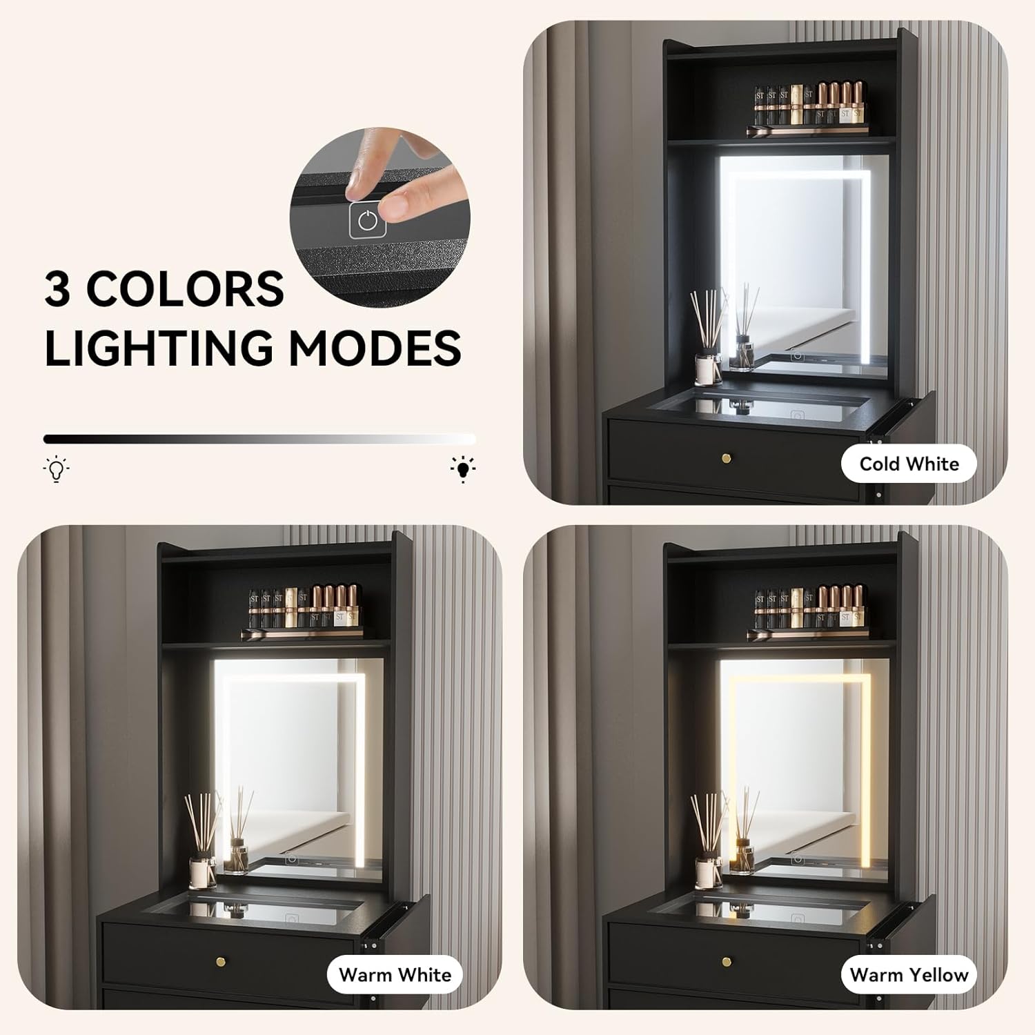 Mini Black Vanity Desk Set for - Desk Setup Black And Wood recensie en prijs