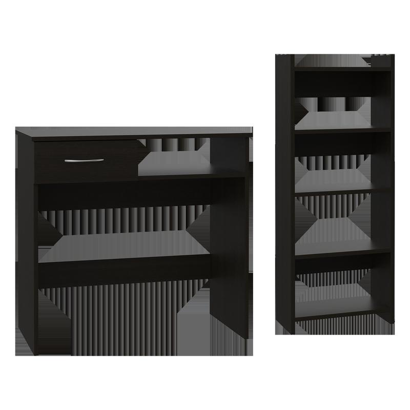 Black Home Office Set, 2-Piece - Desk Setup Workspace recensie en prijs