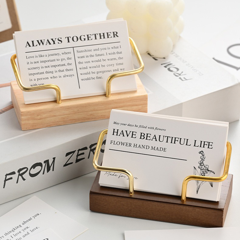 Wooden Business Card Holder Me - Desk Setup Table recensie en prijs