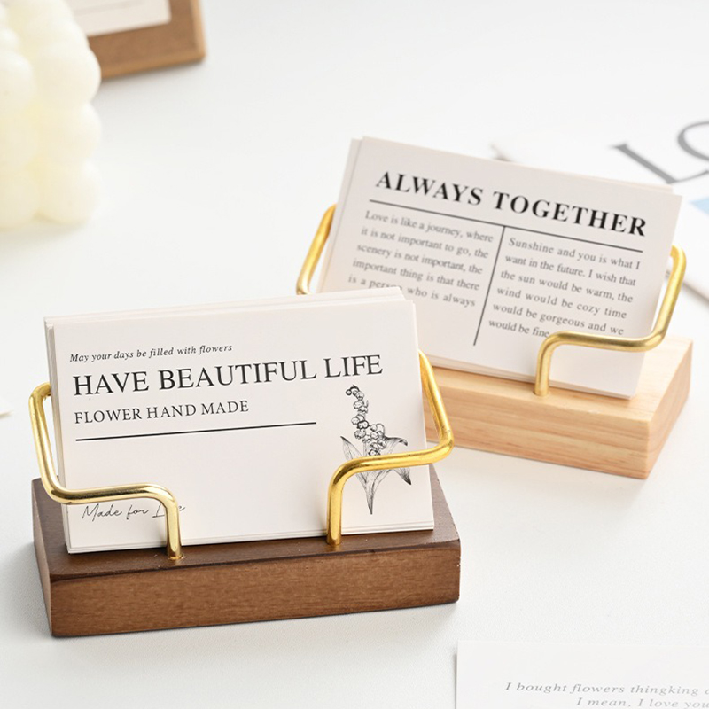Wooden Business Card Holder Me - Desk Setup Table recensie en prijs