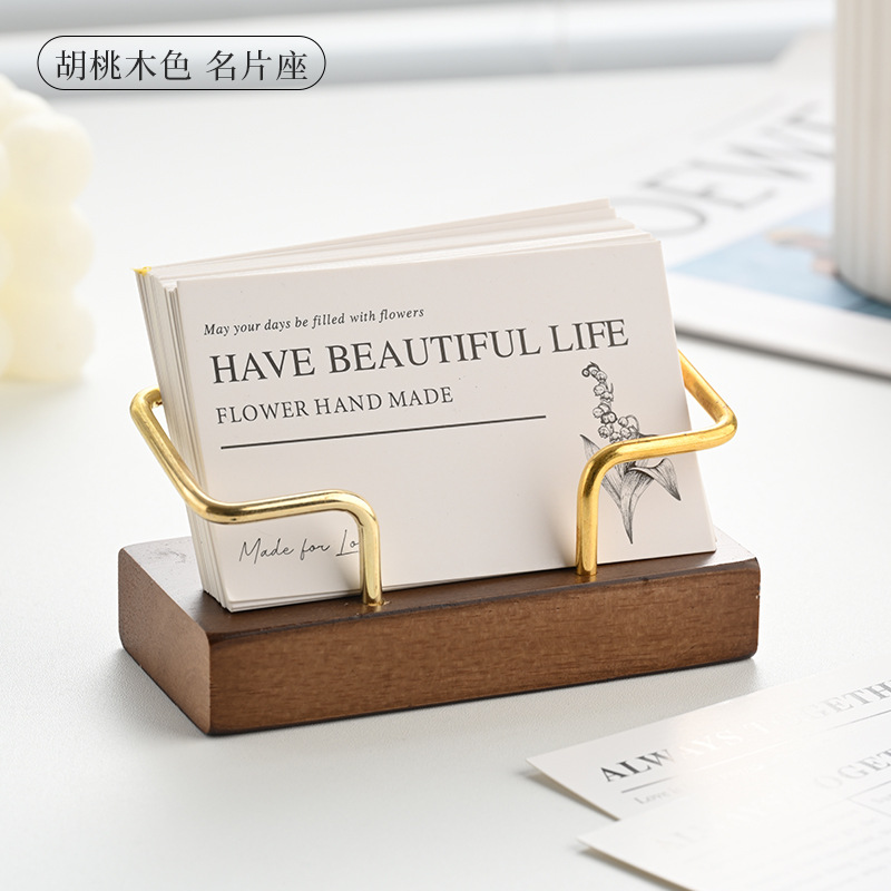 Wooden Business Card Holder Me - Desk Setup Table recensie en prijs