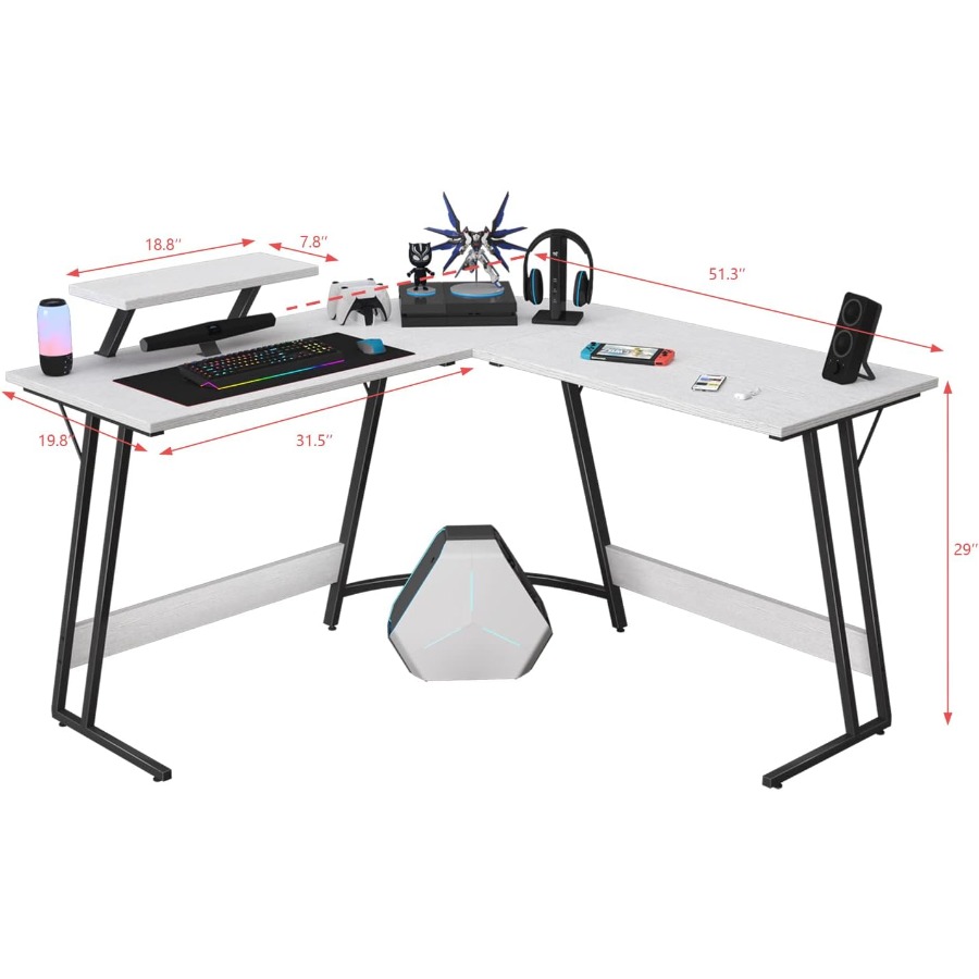 L Shaped Gaming Desk with Larg - L Shaped Desk Setup recensie en prijs