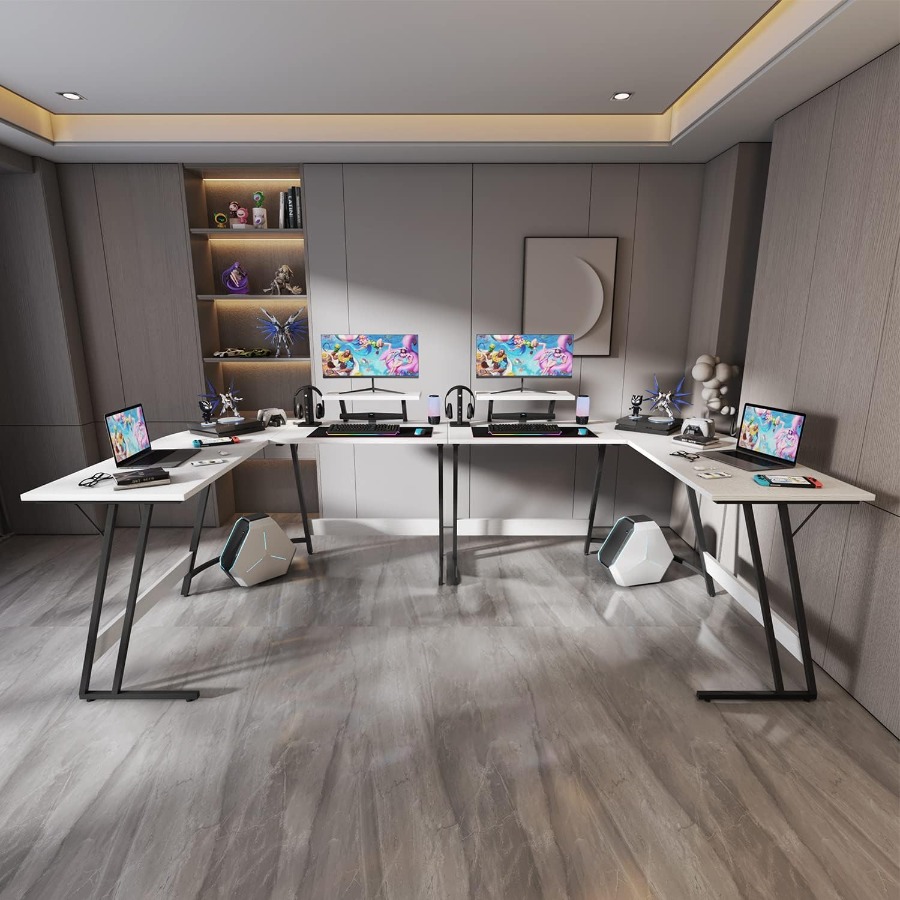 L Shaped Gaming Desk with Larg - L Shaped Desk Setup recensie en prijs