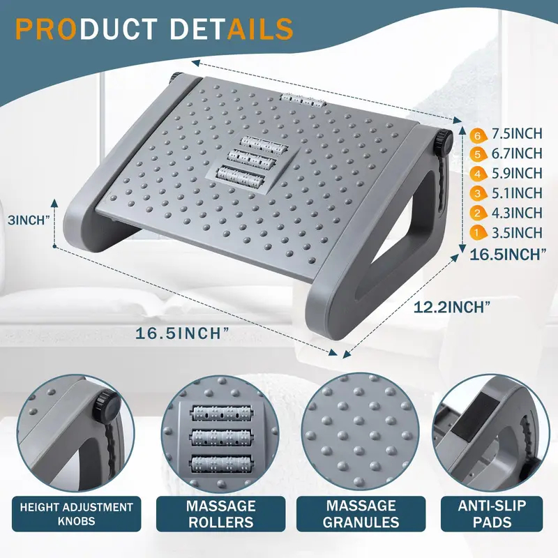 Portable Under Desk Foot Rest, - Desk Setup Office recensie en prijs