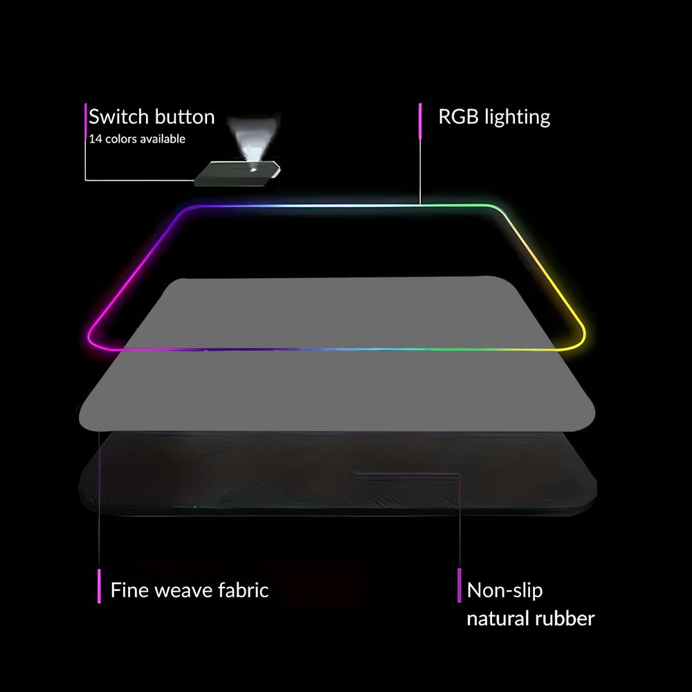 RGB HD Solid Color Gaming Mous - Desk Setup With Keyboard Tray recensie en prijs