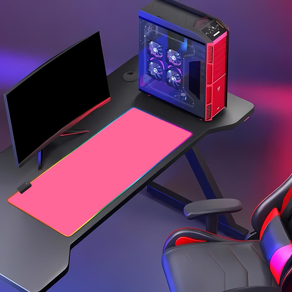 RGB HD Solid Color Gaming Mous - Desk Setup With Keyboard Tray recensie en prijs