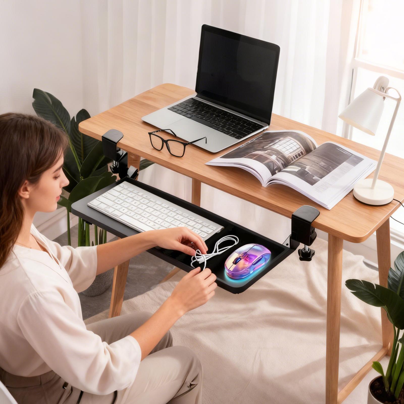 Under Desk Keyboard Rail Rotat - Desk Setup Table recensie en prijs