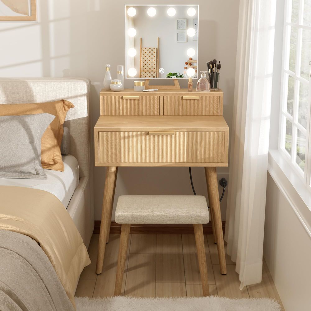 Small Vanity Desk with Hollywo - Desk Setup Girl recensie en prijs