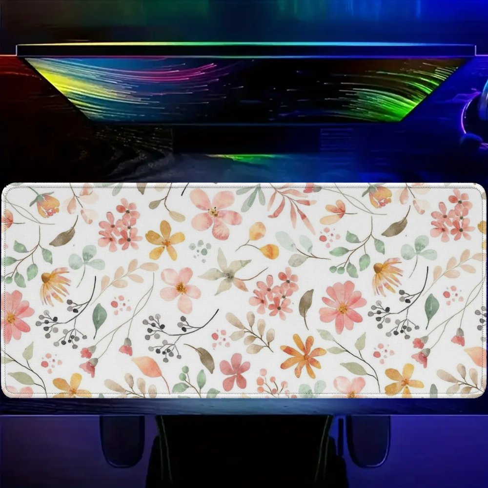 Pink Yellow Floral Mouse Pad D - Yellow Desk Setup recensie en prijs