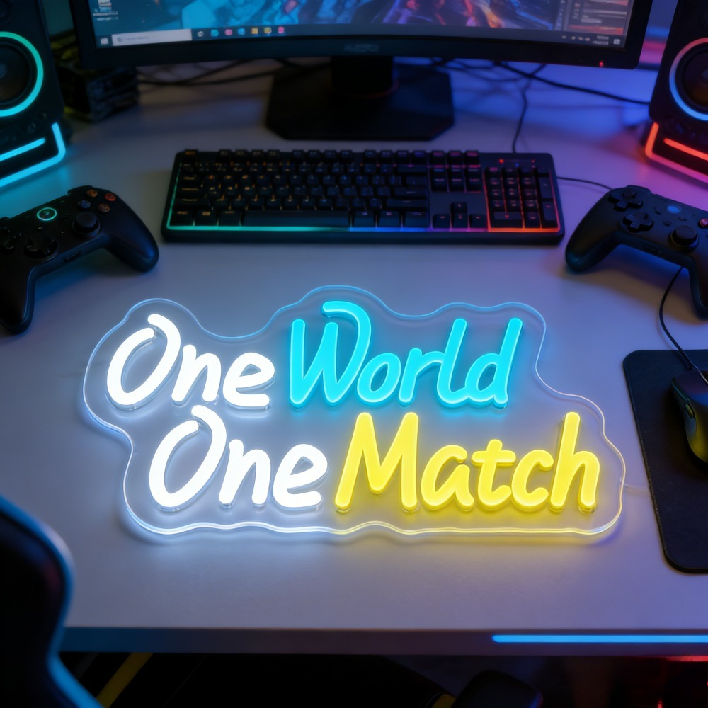 One World One Match LED Neon S - Desk Setup Bedroom recensie en prijs