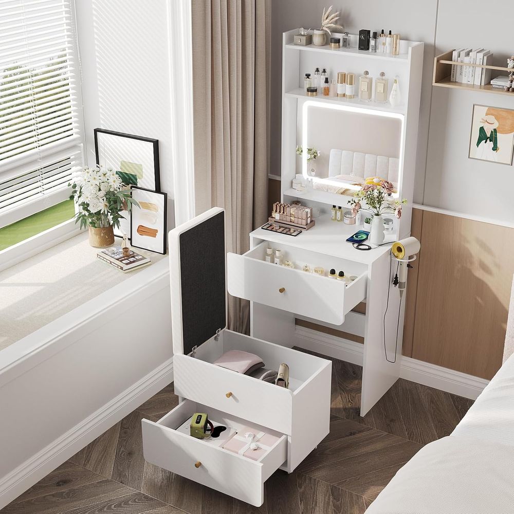Make Up Vanity Desk with Mirro - Desk Setup In Small Bedroom recensie en prijs