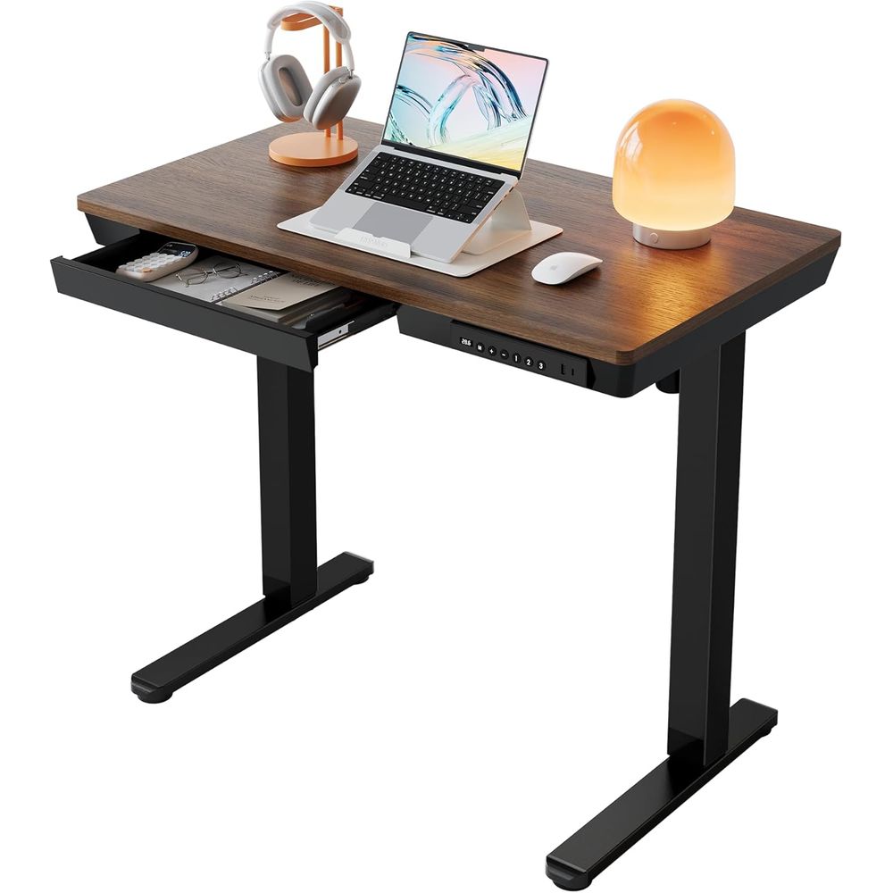 35 x 20 Inch Electric Height A - Desk Setup Black And Wood recensie en prijs