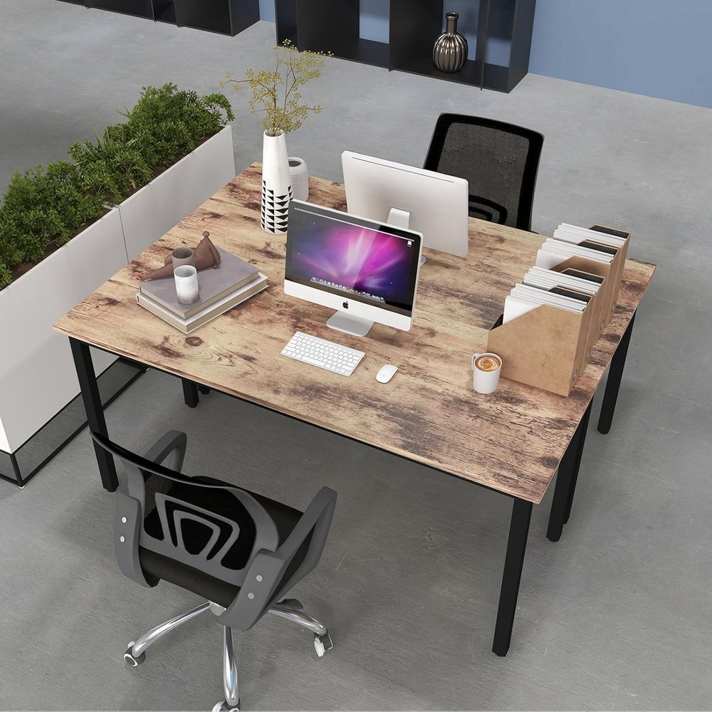 Rustic Brown 4-8 Person Meetin - Desk Setup Office recensie en prijs