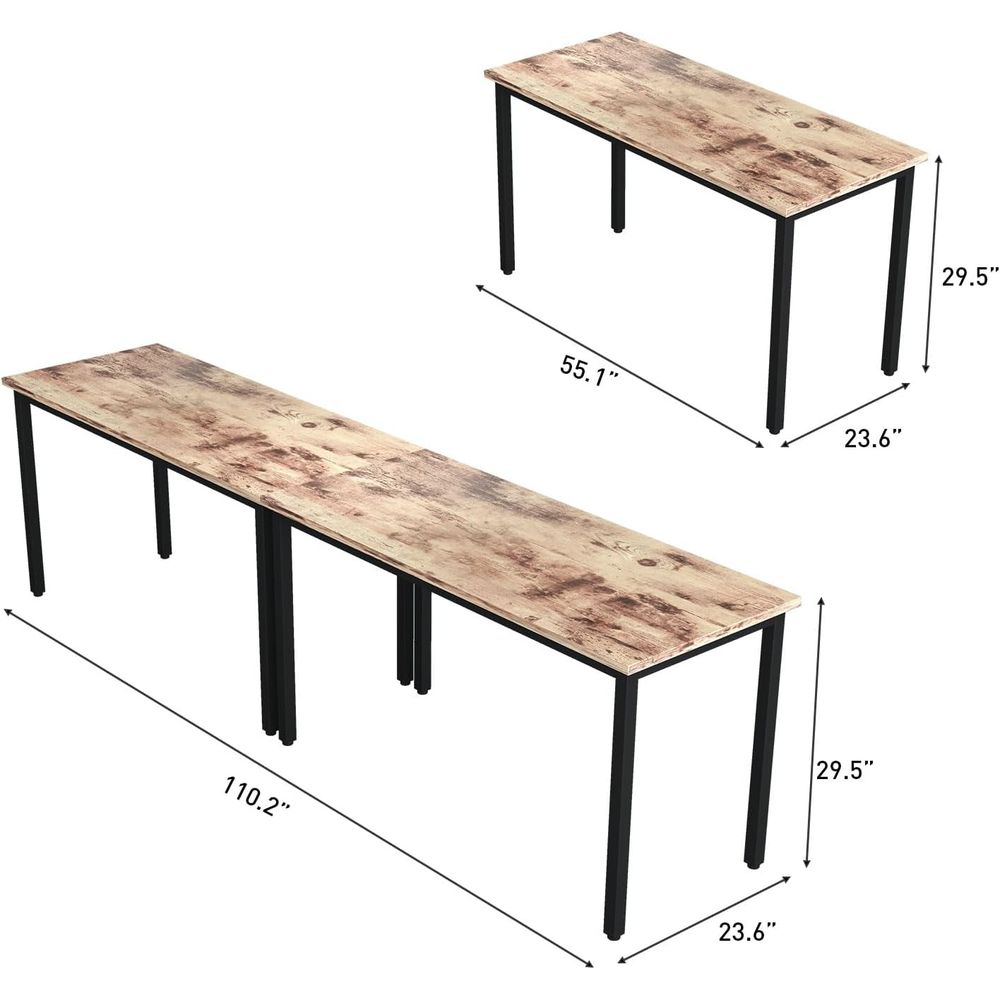 Rustic Brown 4-8 Person Meetin - Desk Setup Office recensie en prijs