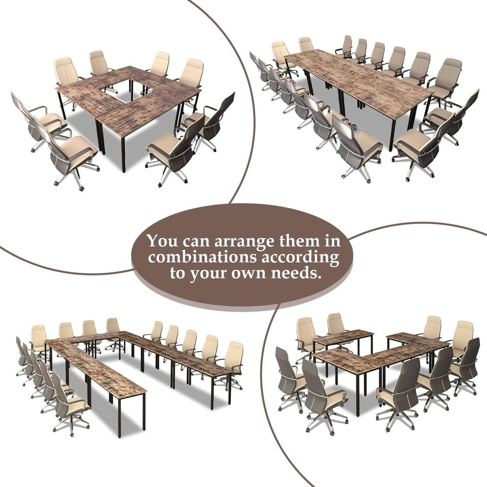 Rustic Brown 4-8 Person Meetin - Desk Setup Office recensie en prijs