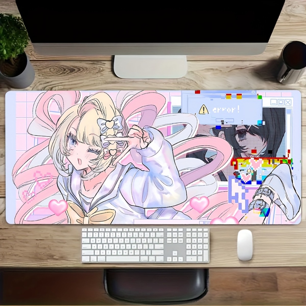 Pink Purple Anime Girl Rubber  - Desk Setup Girl recensie en prijs