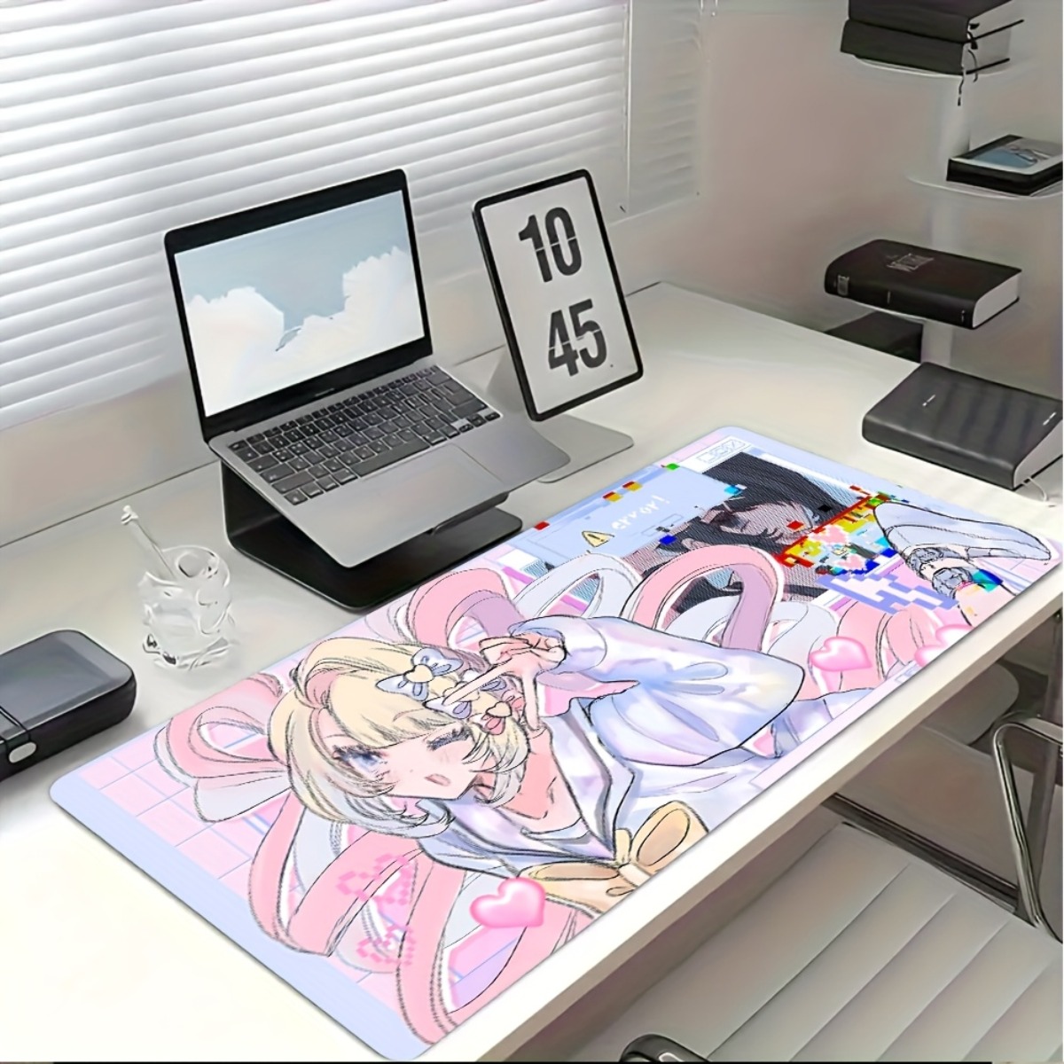 Pink Purple Anime Girl Rubber  - Desk Setup Girl recensie en prijs