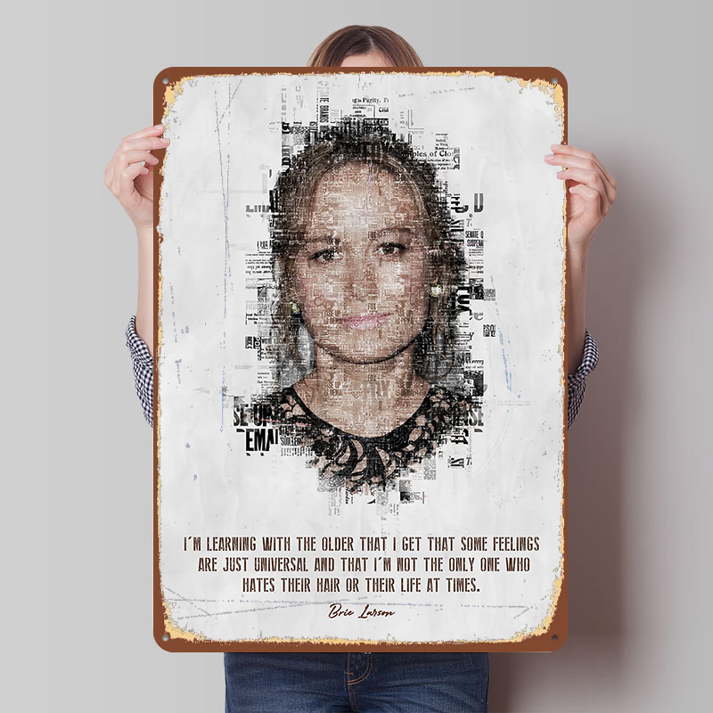 Brie Larson Quote Art Tin Post - Desk Setup Quotes recensie en prijs