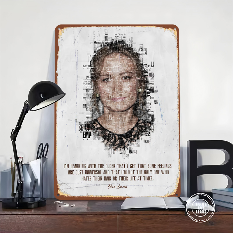 Brie Larson Quote Art Tin Post - Desk Setup Quotes recensie en prijs